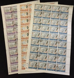 ALBANIA 1991 Ships Explorers Set in Sheets Used (120 Stamps)(AL 27