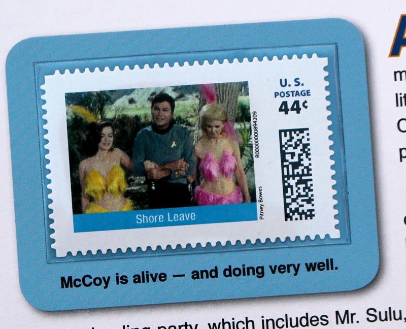 STAR TREK 2011 Pitney Bowes 44 Cent Large Stamp Panel Shore Leave #17