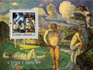 S. TOME & PRINCIPE 2004 - Impressionists - Cezanne