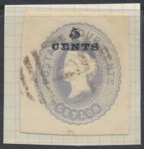 Ceylon QV Embossed postal stationery Used see details & scans 