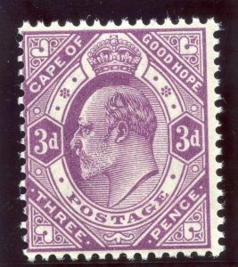 Cape of Good Hope 1903 KEVII 3d magenta MLH. SG 74. Sc 67.