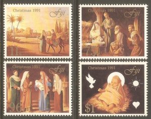 FIJI Sc# 649 - 652 MNH FVF Set of 4 Christmas 1991