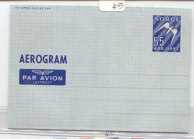 Norway Aerogram air letter LF 6 MINT (postal Norge Norway st