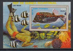 Equatorial Guinea Fish Souvenir Sheet MNH VF