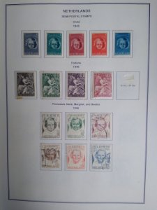 collection on pages Netherlands semipostals 1945-53 CN: CV $118