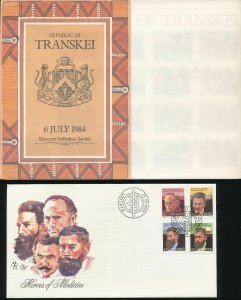 South Africa Transkei Medicine Art Scouts MNH x128 To R2+Covers Cards x 9(W2300