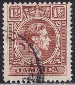 Jamaica 118 USED 1938 King George VI 1½d