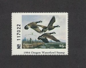 OR1 1984 OREGON FIRST of State Duck Stamp (SIEVE) OGNH-OFFER?