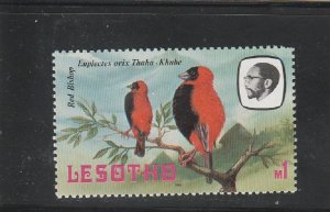 Lesotho  Scott#  332  MNH  (1981 Red Bishop)