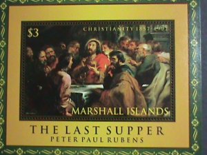 ​MARSHALL ISLAND-1997 SC#626 THE LAST SUPPER -BY PETER PAUL RUBENS MNH-S/S VF