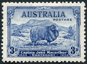 Australia 1934 3d blue SG151 unused