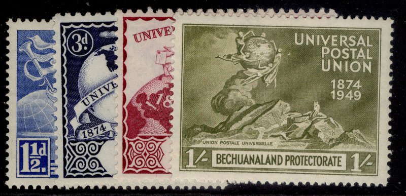 BECHUANALAND PROTECTORATE GVI SG138-141, anniversary of UPU set, NH MINT.