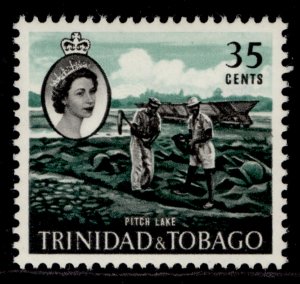 TRINIDAD & TOBAGO QEII SG293, 35c emerald & black, M MINT. 