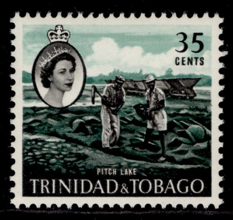 TRINIDAD & TOBAGO QEII SG293, 35c emerald & black, M MINT. 