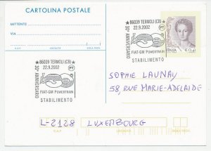 Postcard / Postmark Italy 2002 Car - Fiat - GM - Powertrain - Motor