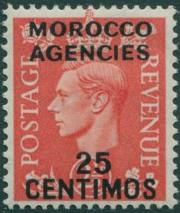 Morocco Agencies 1937 SG185 25c on 2½d red KGVI MLH