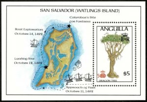 Anguilla 1986 - Columbus Expedition, 500 Years, San Salvador - S/S - 706 - MNH