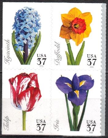 #3900-03, Blk-4.  \Spring Flowers\ MNH. .37 cent