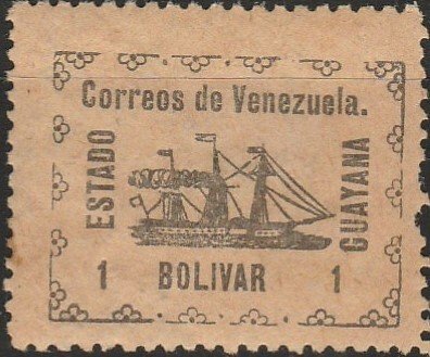 Venezuela, Local Stamp For State Guayana,   #5 MH 1903, CV-$25.00, see note