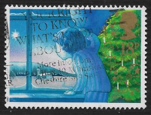 Great Britain #1197 18p Christmas - Looking Out Window ~ Used