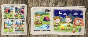 Z08 CA190806ab CENTRAL AFRICA 2019 Scouts MNH ** Postfrisch