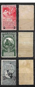 ITALY STAMPS. 1913 Sc.#126-128, MH