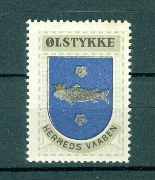 Denmark. Poster Stamp 1940/42. Mnh. District: Olstykke . Coats Of Arms: Fish 