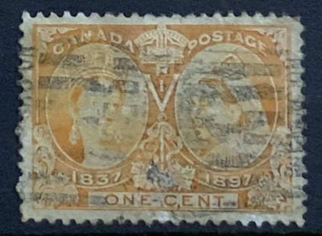 CANADA 1897 JUBILEE 1 CENT SG123 USED. CAT £10