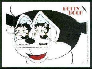 Mongolia 1999 Betty Boop perf souvenir sheet #2 unmounted...