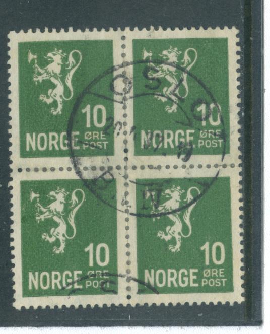 Norway 115 Used block of 4 (10)