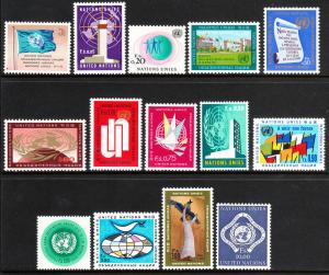 1-14 United Nations Geneva 1969-70 Definitives MNH