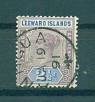 Leeward Islands sc# 3 used cat value $.30