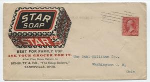 1899 Zanesville Ohio Star soap color ad cover with Hampden machine [y4028]