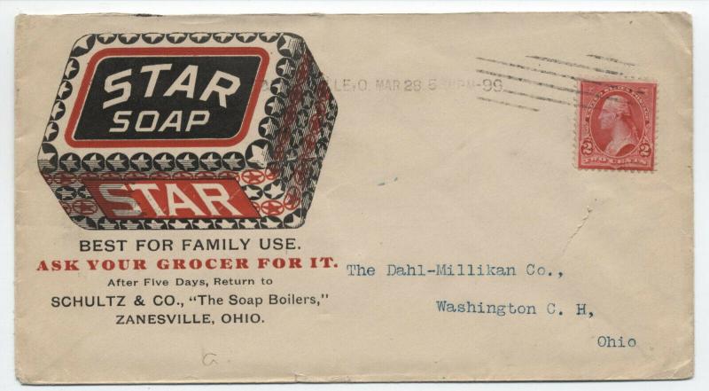 1899 Zanesville Ohio Star soap color ad cover with Hampden machine [y4028]