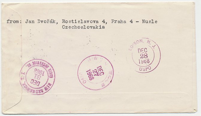 Registered cover / Postmark Czechoslavakia 1968 50 Years of Scouting