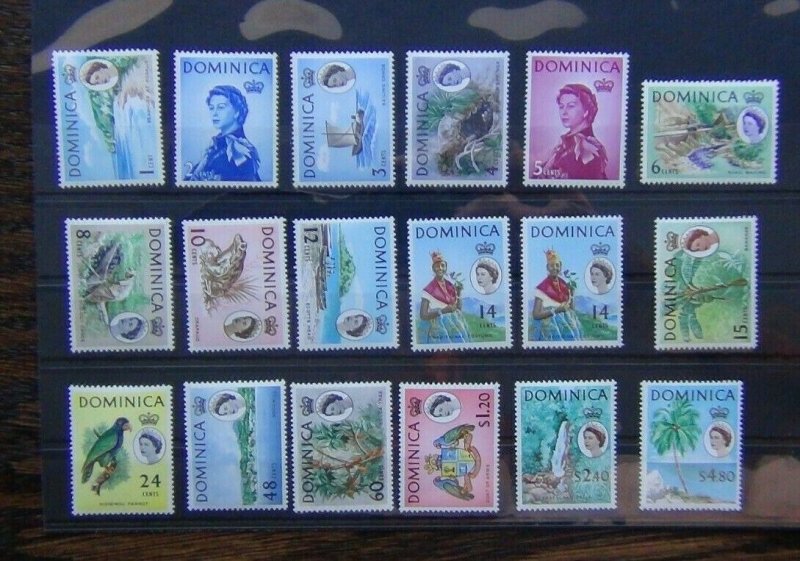 Dominica 1963 - 1965 set to $4.80 MM SG162 - SG178