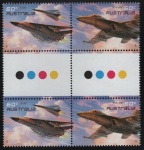 Australia 2011 MNH Sc 3413-3414 60c F-111, F/A-18F Military Airplanes Gutter