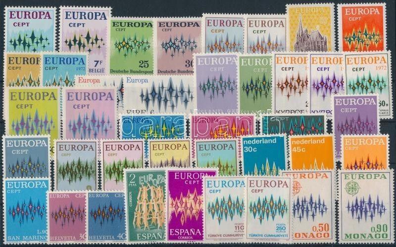 Thematic lot stamp Europa CEPT almost complete year 1972 MNH WS183338