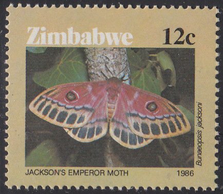 Zimbabwe 1986 MNH Sc #529 12c Jackson's Emperor Butterflies
