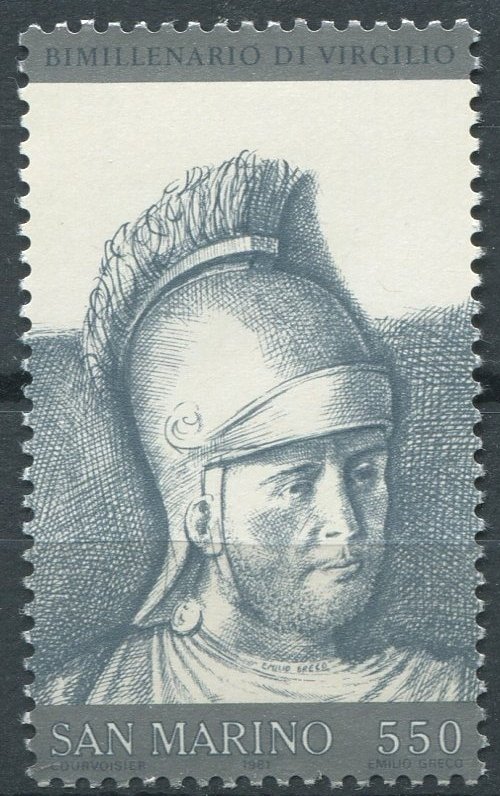 San Marino Sc#1004 MNH, 550L multi, Vergilius (1981)