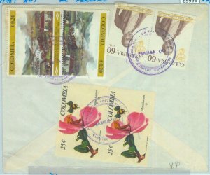 85993 - COLOMBIA - POSTAL HISTORY - Nice stamps on COVER 1970's: Flowers BEES