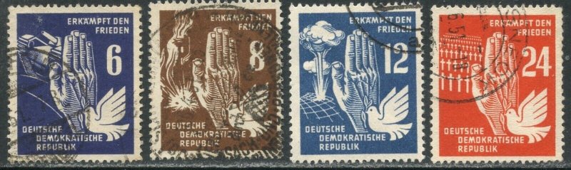 GERMANY DDR GDR Sc#71-74 1950 Fight for Peace Complete Used