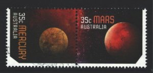 Australia 35c Mars and Mercury Used Pair