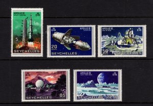 Seychelles #252-56 (1969 Moon Landing set) CV $1.85