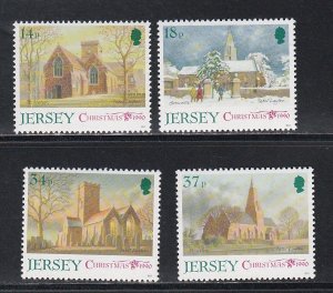 Jersey # 549-552,  Christmas -  Parish Churches,  Mint, NH, 1/2 Cat.