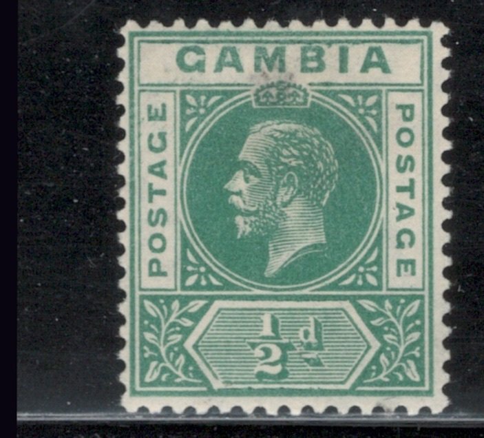 Gambia 1921 King George V 1/2p Scott # 87 MH