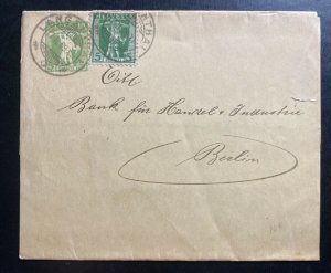 1909 Lagenthal Switzerland Wrapper Postal Stationery Cover To Berlin Germany