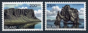 Iceland 713-714, MNH. Michel 731-732. Landscapes, 1990. Hvitserkur, Lomagnupur.