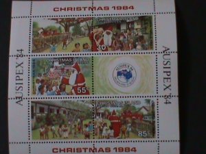 CHRISTMAS ISLANDS- AUSIPEX'84 WORLD STAMPS SHOW-CHRISTMAS SHEET-MNH S/S VF