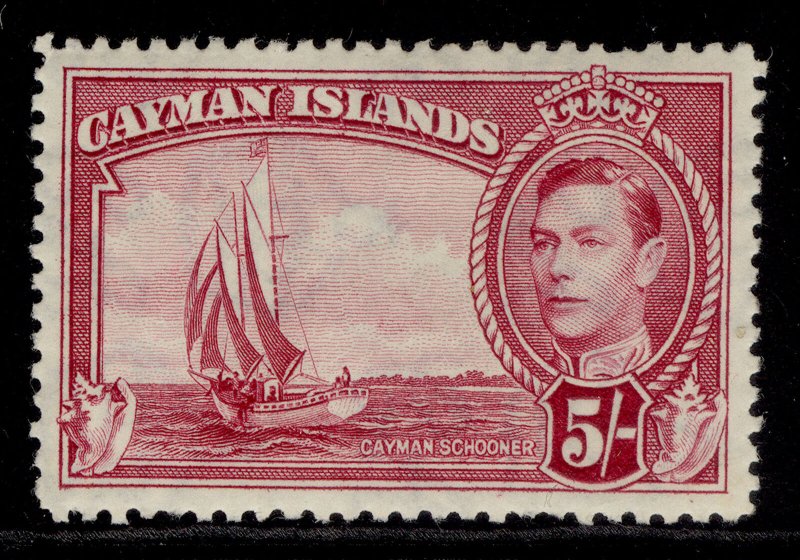 CAYMAN ISLANDS GVI SG125, 5s carmine Lake, M MINT. Cat £42. 